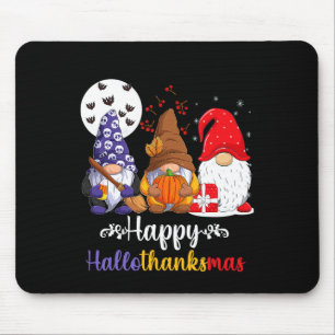 Tapis De Souris Halloween Thanksgiving Noël Joyeux Hallothanks