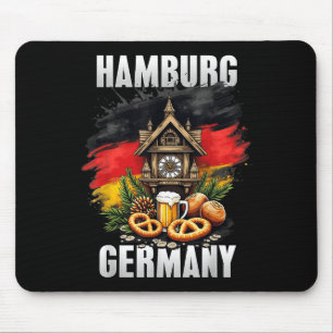 Tapis De Souris Hambourg Allemagne Souvenir Allemand Drapeau Voyag