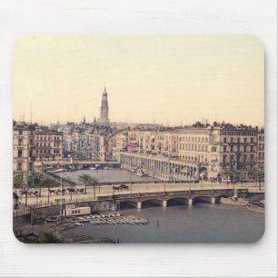 Tapis De Souris Hambourg Alsterarkaden Deutschland Alster Allemagn