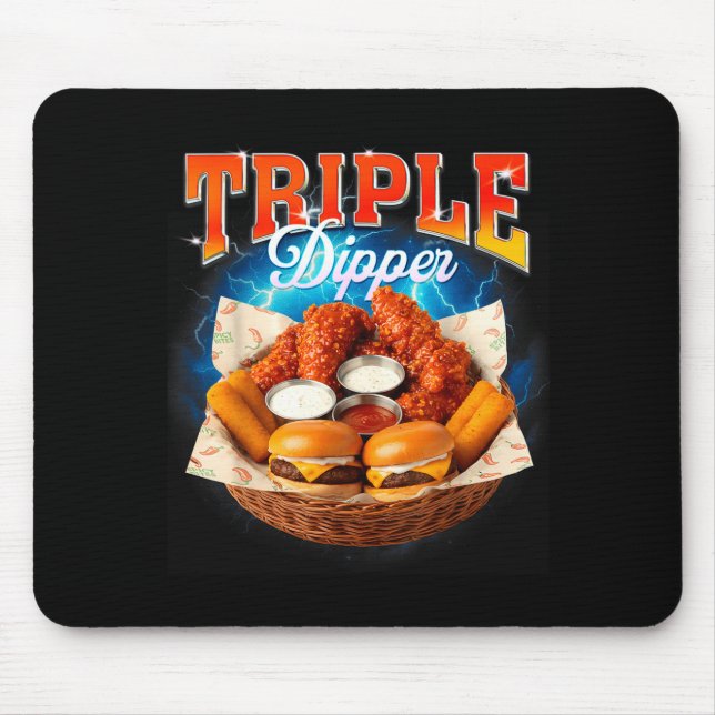 Tapis De Souris Hamburger de restauration rapide Nugget de poulet  (Devant)