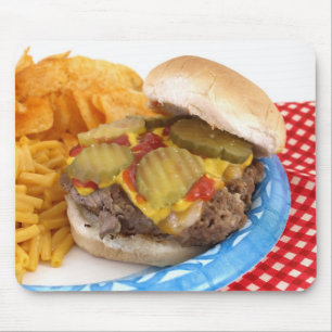 Tapis De Souris Hamburger et côtés