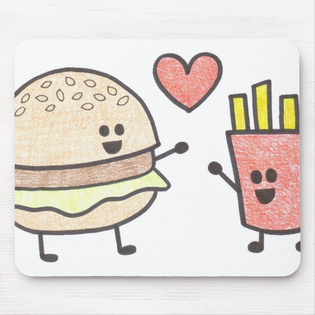 Tapis De Souris Hamburger et fritures Mousepad (Devant)