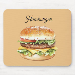 Tapis De Souris Hamburger Tomate Laitue Fromage