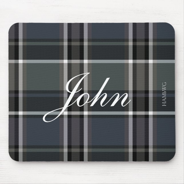 Tapis De Souris HAMbWG - Mousepad - Plaid gris (Devant)