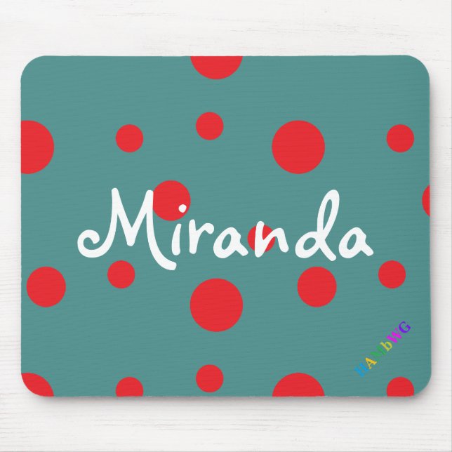 Tapis De Souris HAMbWG - Souris d'ordinateur - Pois rouges (Devant)