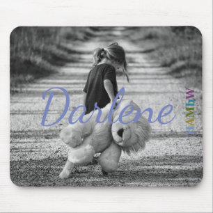 Tapis De Souris HAMbyWG - Pad de souris - Girl w Giant Teddy Bear