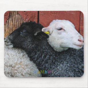 Tapis De Souris HAMbyWG - Papier à souris blanc mouton noir