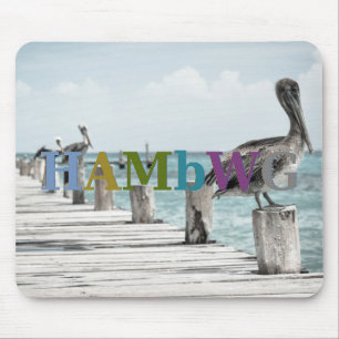 Tapis De Souris HAMbyWG - Plaquette de souris - Pélicans sur quai