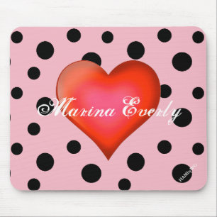 Tapis De Souris HAMbyWG - Plaquette de souris — Pois w Coeur rouge