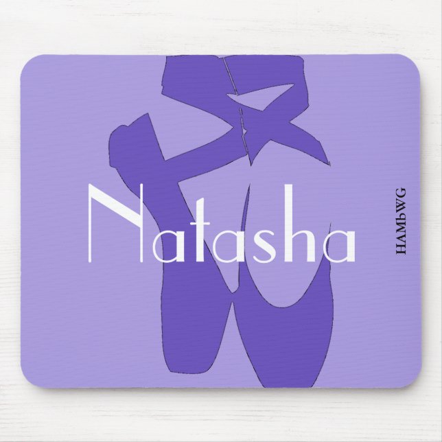 Tapis De Souris HAMbyWG - Slipper de ballet violet pour souris (Devant)