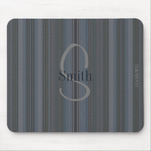 Tapis De Souris HAMbyWG - Souris monogramme bleu bande
