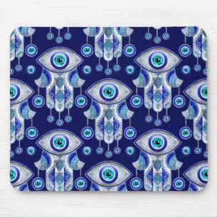 Tapis De Souris Hamsa Hand -Evil Eye Pattern