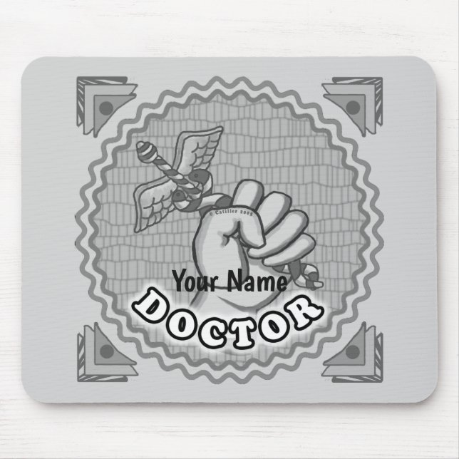 Tapis De Souris Hand holding caduceus doctor  (Devant)