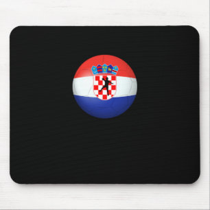 Tapis De Souris Handball - Chemise du Tournoi du Drapeau de Croati