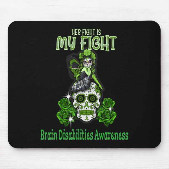 Tapis De Souris Handicap cérébral Sensibilisation Son combat est m (Devant)