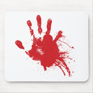 Tapis De Souris Handprint sanglant Z