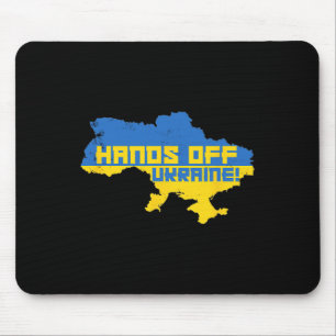 Tapis De Souris Hands Off Ukraine Dans la manifestation ukrainienn