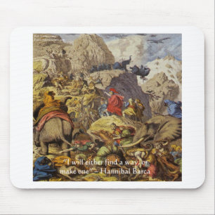 Tapis De Souris Hannibal Barca & Armée & Citations Cadeaux & Carte