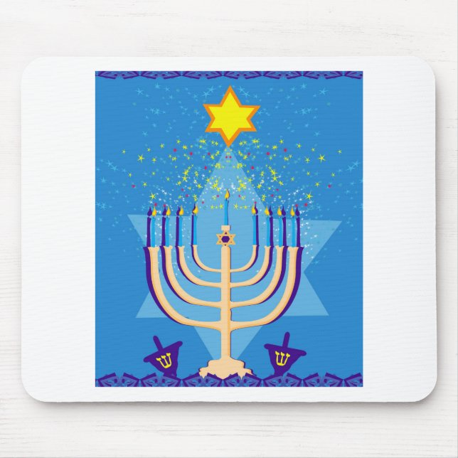 Tapis De Souris hanoukka menorah (Devant)
