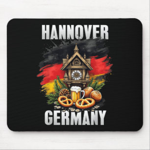 Tapis De Souris Hanovre Allemagne Souvenir Allemagne Drapeau Voyag