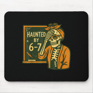 Tapis De Souris Hanté par un squelette d'Halloween drôle d'enseign