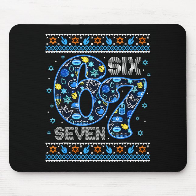Tapis De Souris Hanukkah 67 Festive Dreidel Ugly Sweater For Men W (Devant)