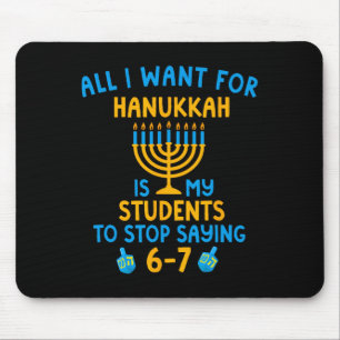 Tapis De Souris Hanukkah Élèves disant 6-7 67 Six Sept Hébreu S