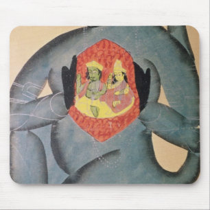 Tapis De Souris Hanuman indiquant Rama et Sita