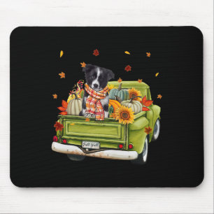 Tapis De Souris Happy Automne Y'all Bordure Collie Chien sur Camio
