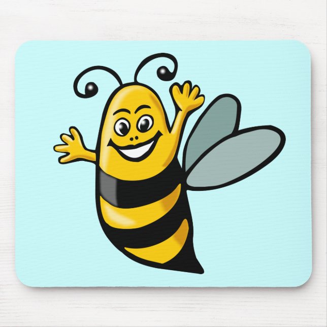 Tapis De Souris Happy Bee - Customisé (Devant)