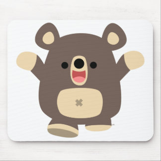 Tapis De Souris Happy Cartoon Black Bear mousepad