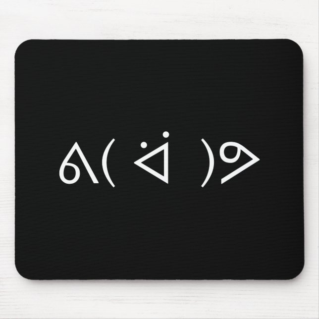 Tapis De Souris Happy Gary ᕕ( ᐛ )Meme Emoticon Text Art (Devant)