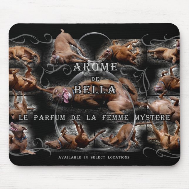 Tapis De Souris Happy Goofy Chocolate Lab Pit Mix Chien Collage (Devant)