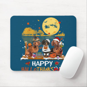 Tapis De Souris Happy Hallothanksmas Halloween Thanksgiv