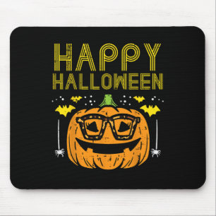Tapis De Souris Happy Halloween Citrouille lunettes costume femmes