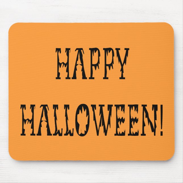 Tapis De Souris Happy Halloween Deadworld Text (Devant)