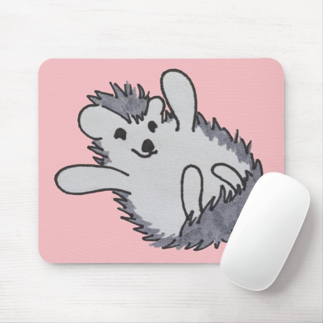 Tapis De Souris Happy Happy Cute Hedgehog Mousepad (Avec souris)