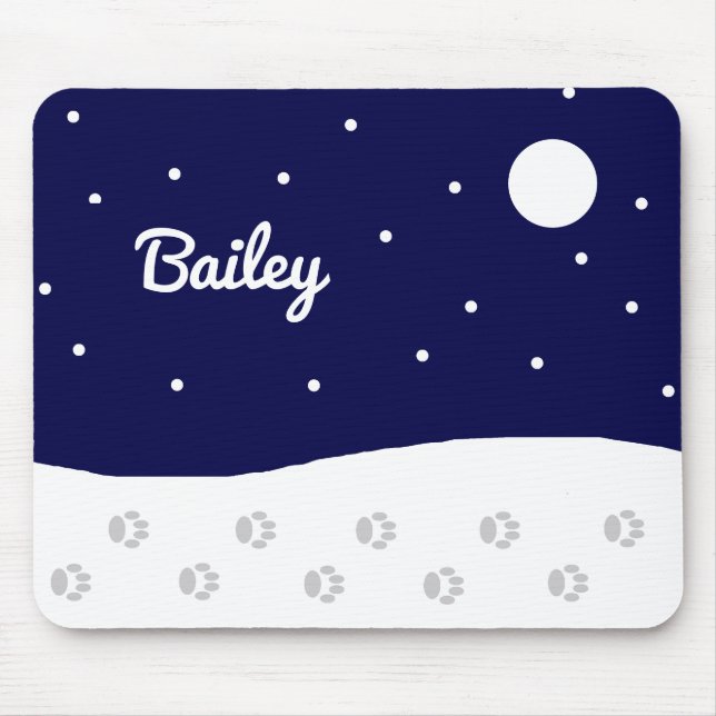 Tapis De Souris Happy hiver rural : (Devant)
