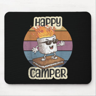 Tapis De Souris Happy Marshmallow Camper Cute Girls Camp d'enfants