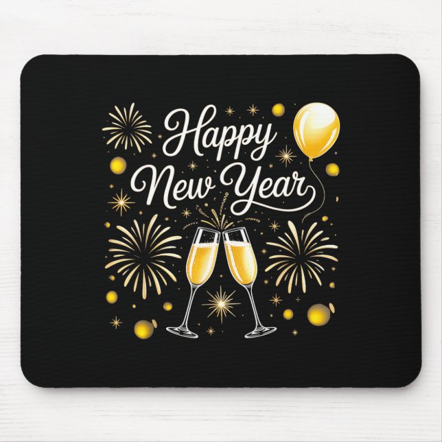 Tapis De Souris Happy New Year 2026 Celebration Design With Champa (Devant)