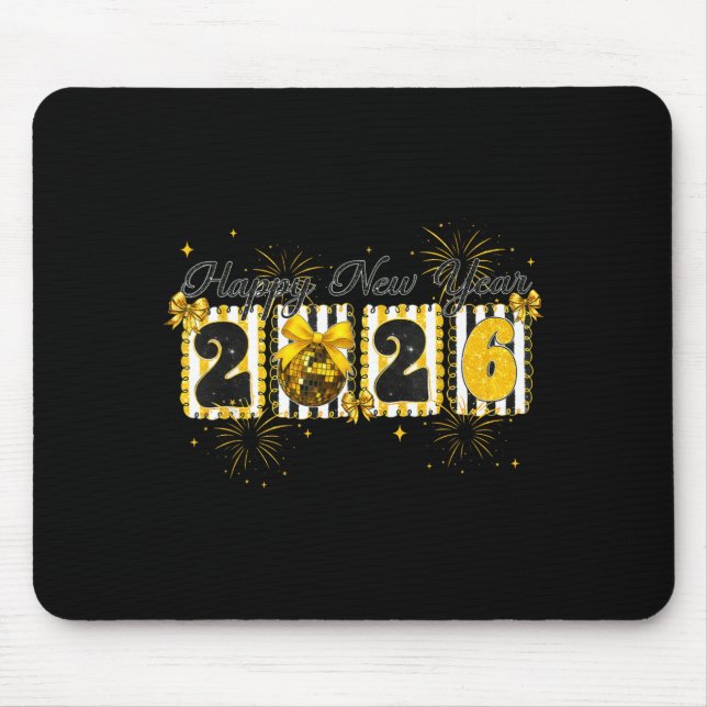 Tapis De Souris Happy New Year 2026 New Year Party Friends Family  (Devant)