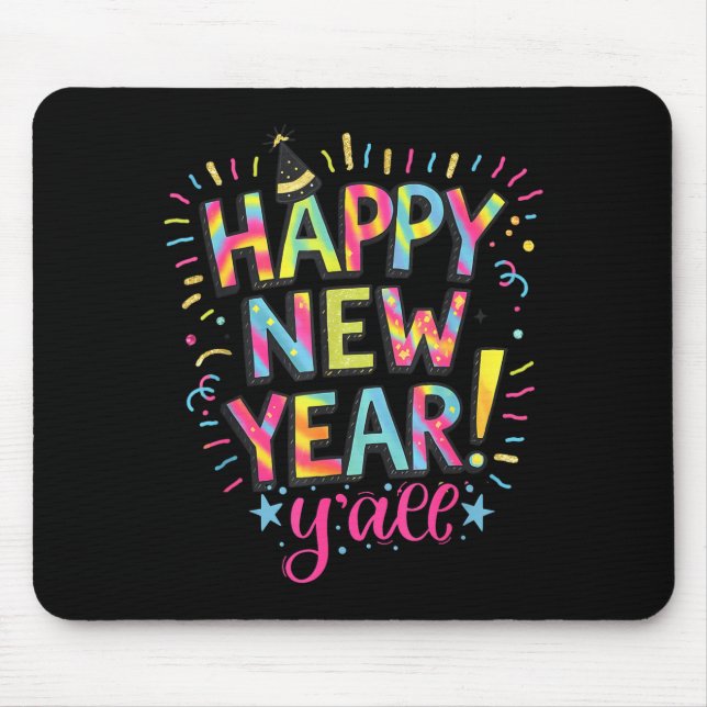 Tapis De Souris Happy New Year 2026 New Years Eve Party Countdown  (Devant)