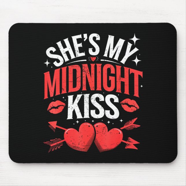 Tapis De Souris Happy New Year Couples She's My Midnight Kiss Vale (Devant)