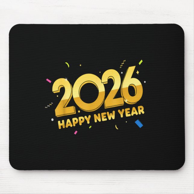 Tapis De Souris Happy New Year Party 2026 Ballon Family Matching M (Devant)