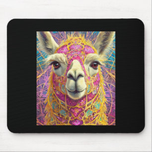 Tapis De Souris Happy Pink Lama Alpaca Sticker