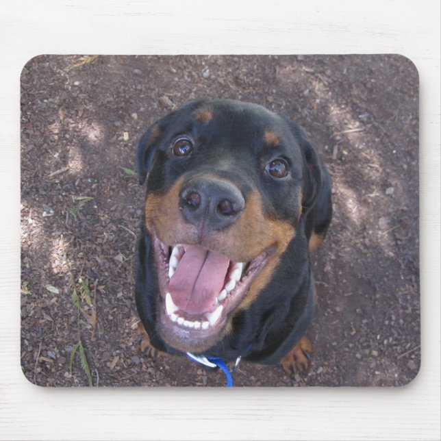 Tapis De Souris Happy Rottweiler Puppy Mouse Pad (Devant)