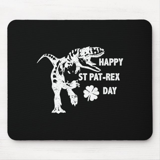 Tapis De Souris Happy St. Pat-rex Day Funny T-rex Dinosaur St Patr (Devant)
