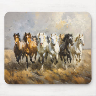 Tapis De Souris Harde de Cheval Galloping Mustang Peinture