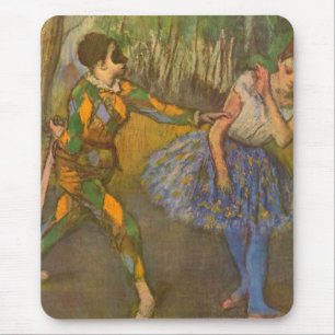 Tapis De Souris Harlequin et Columbine par Edgar Degas Art ancien