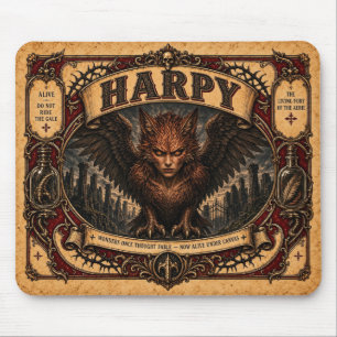 Tapis De Souris Harpie, Monstre de Cirque Vintage